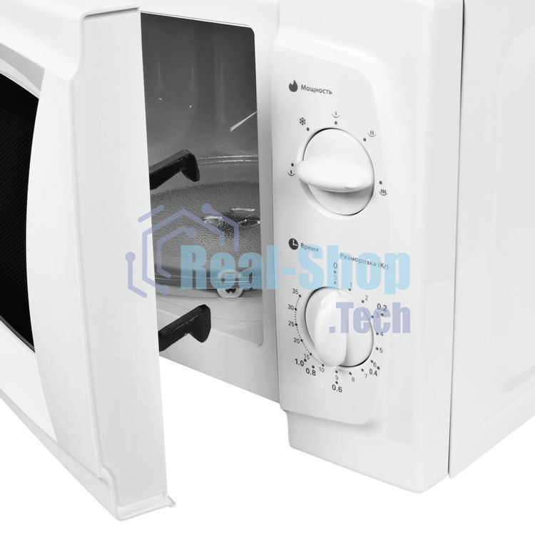 Микроволновая печь Starwind SWM5520 белый, 20 л, 700 Вт, переключатели - поворотный механизм
