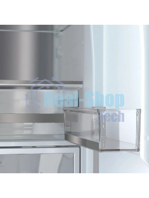 Холодильник Tesler RFD-427BI белый, глянцевый двухкамерный 250/142л морозилка сбоку, No Frost, Side by Side