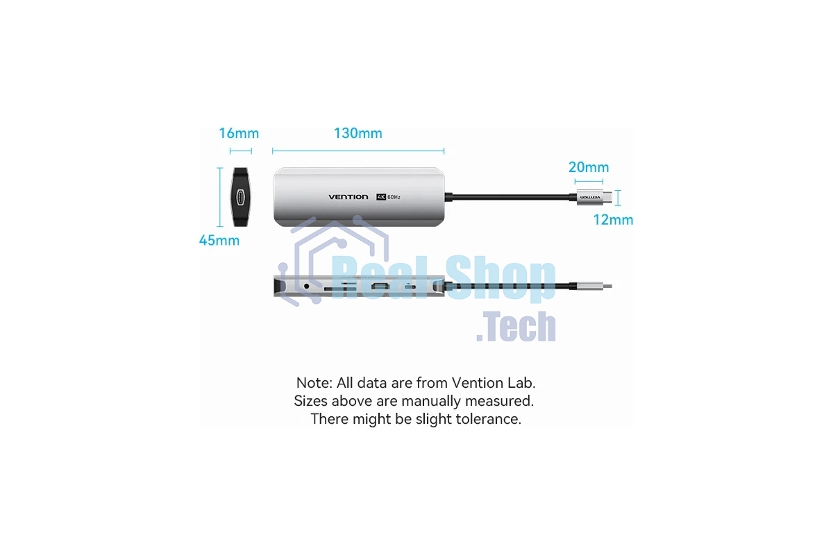 Мультифункциональный хаб Vention USB Type C 9 в 1