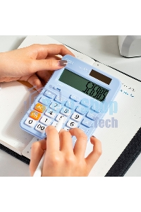 Калькулятор настольный Deli EM210FBLUE синий 12-разр.