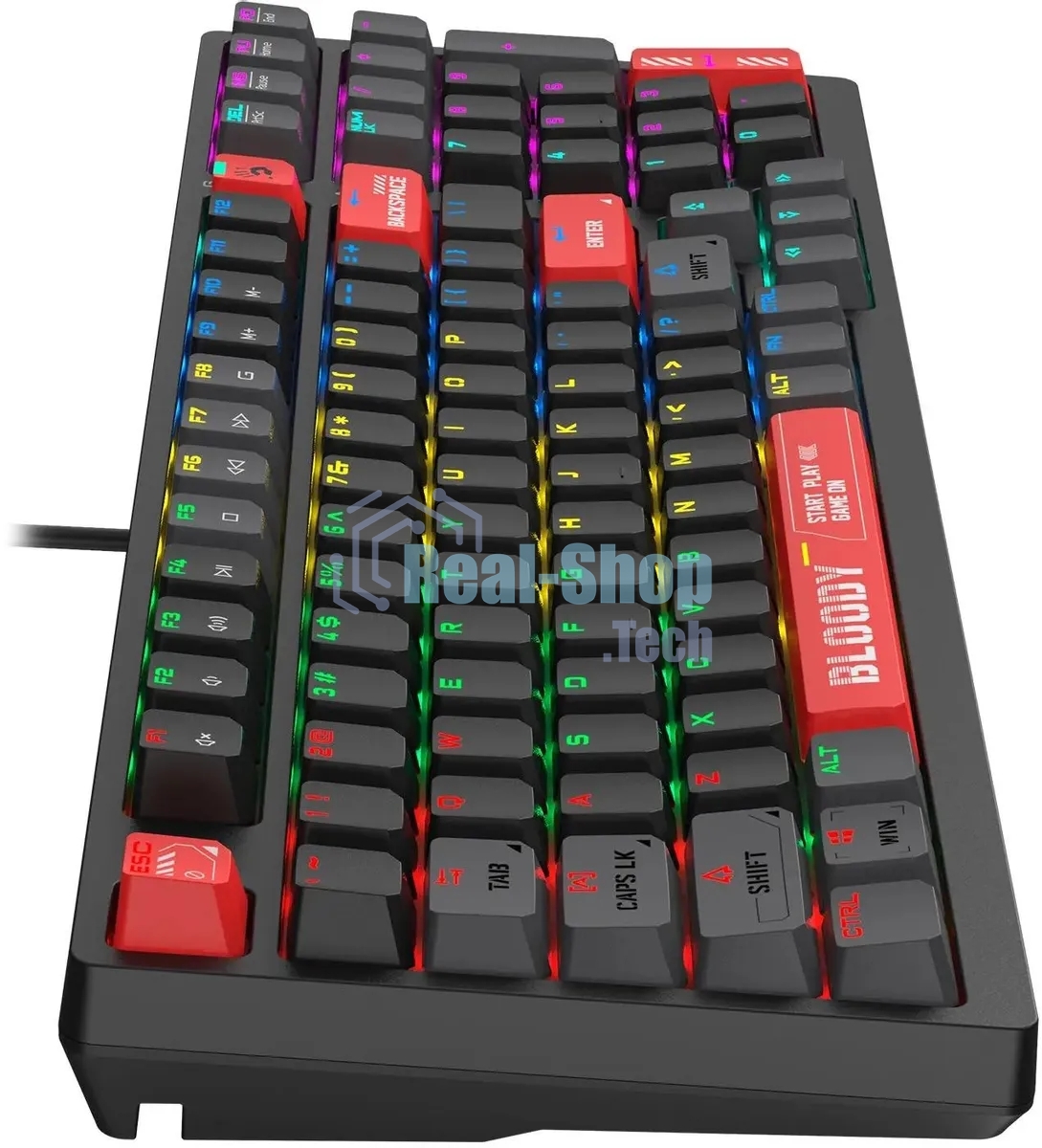 Клавиатура проводная A4Tech Bloody S98 (S98 RED) USB черный/красный