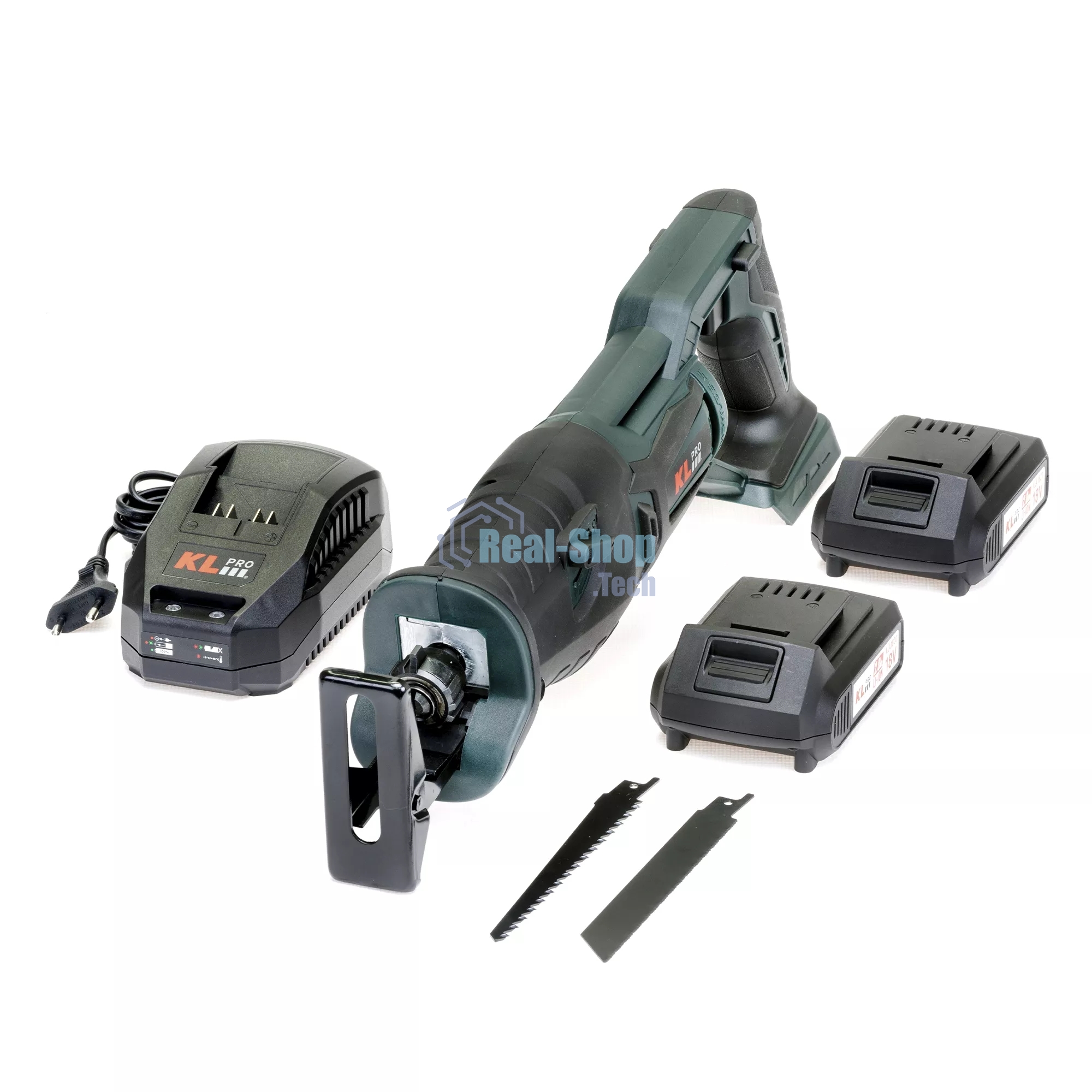 Профессиональная пила сабельная бесщеточная KLPRO KLTKT18B-20 (18 В, Li-ion-2шт, 2.0А·ч, полотна дерево/металл, ЗУ, сумка)