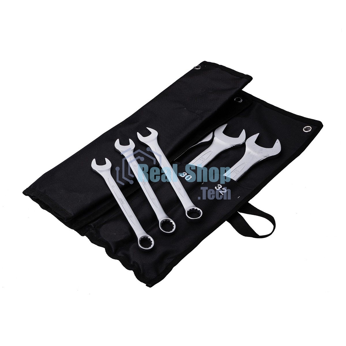 Набор комбинированных гаечных ключей 14 шт Deli DL130014B Спецификация: 10 мм, 11 мм, 12 мм, 13 мм, 14 мм, 16 мм, 17 мм, 18 мм, 19 мм, 21 мм, 24 мм, 27 мм, 30 мм, 32 мм. Матовая хромированная поверхность. Тканевая упаковка.