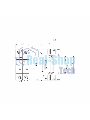 Автоматический выключатель Werkel 2P 50 A C 4,5 кА W902P504