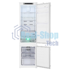 Встраиваемый холодильник Beko BCNA306E3S белый, 2 камеры, 215/69 л., морозилка снизу, No Frost