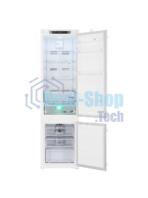 Встраиваемый холодильник Beko BCNA306E3S белый, 2 камеры, 215/69 л., морозилка снизу, No Frost