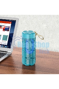 Портативная колонка HOCO HC7 синий павлин LED подсветка
