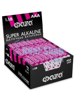Элемент питания алкалиновый AAA/LR03 1.5В Super Alkaline box-96 display (уп.96шт) ФАZА 2854674
