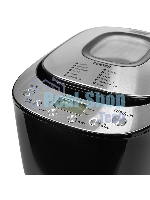 Хлебопечка Centek CT-1418 серебристый, 650 Вт, 0.9 кг, 12 программ