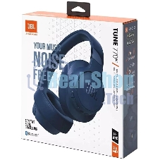 Беспроводные/проводные наушники JBL Tune 770NC синий, полноразмерные, Bluetooth + проводной, активное шумоподавление, до 70 ч