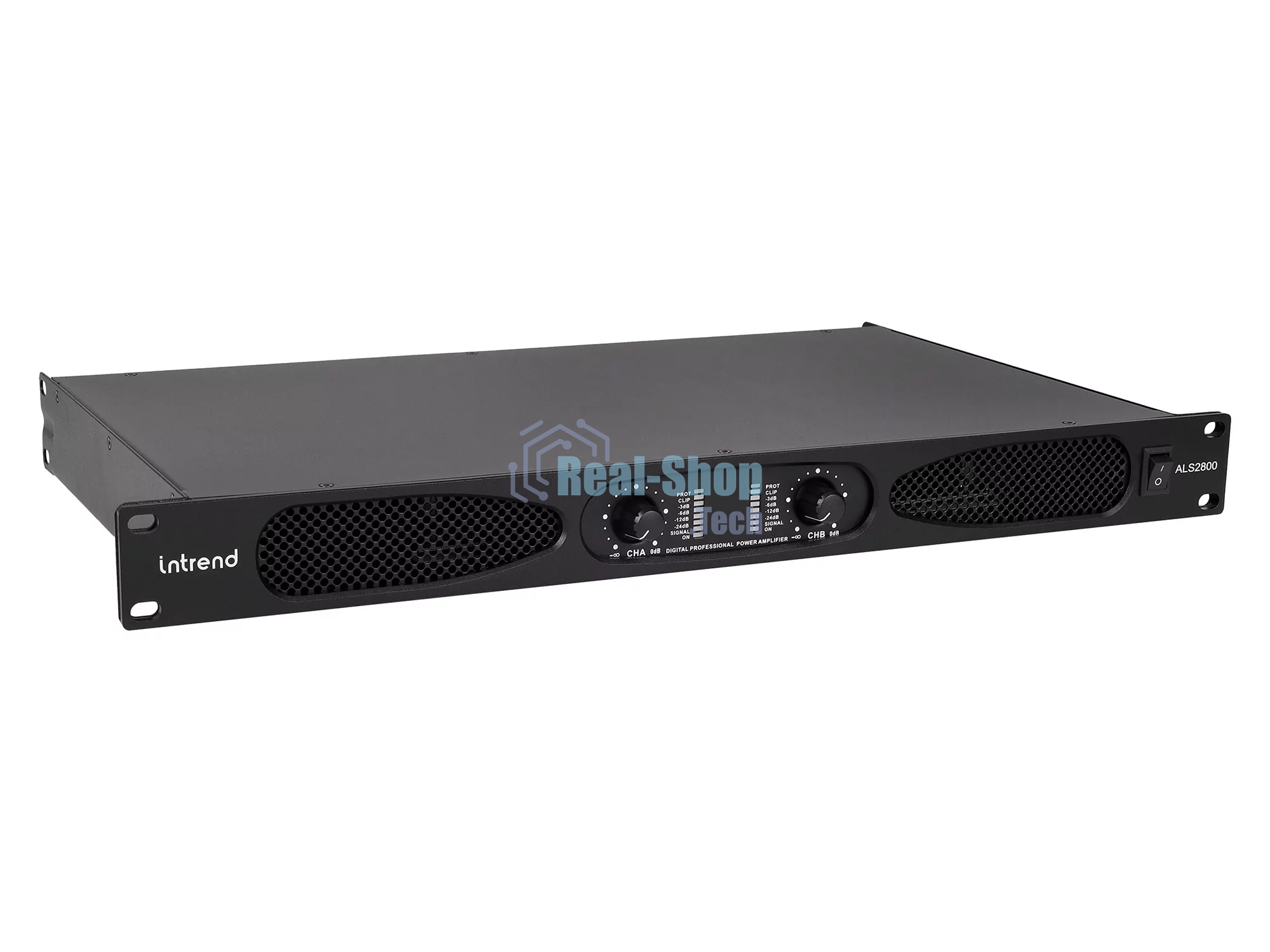 Усилитель Intrend ALS 2800 Двухканальный, 2х800Вт/8Ом, 2х1300Вт/4Ом, 2х1750Вт/2Ом, 1х2600Вт/8Ом, 1х3500Вт/4Ом.
