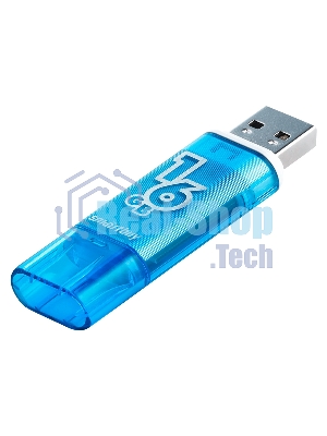 Флешка USB Smartbuy Glossy series Blue (SB16 GbGS-B), 16Gb, USB 2.0, R/W 25/15, синий