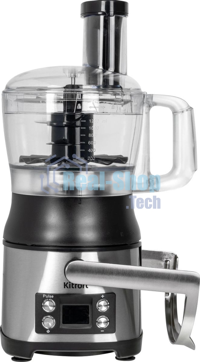 Кухонный комбайн Kitfort KT-1395 800Вт серебристый/черный