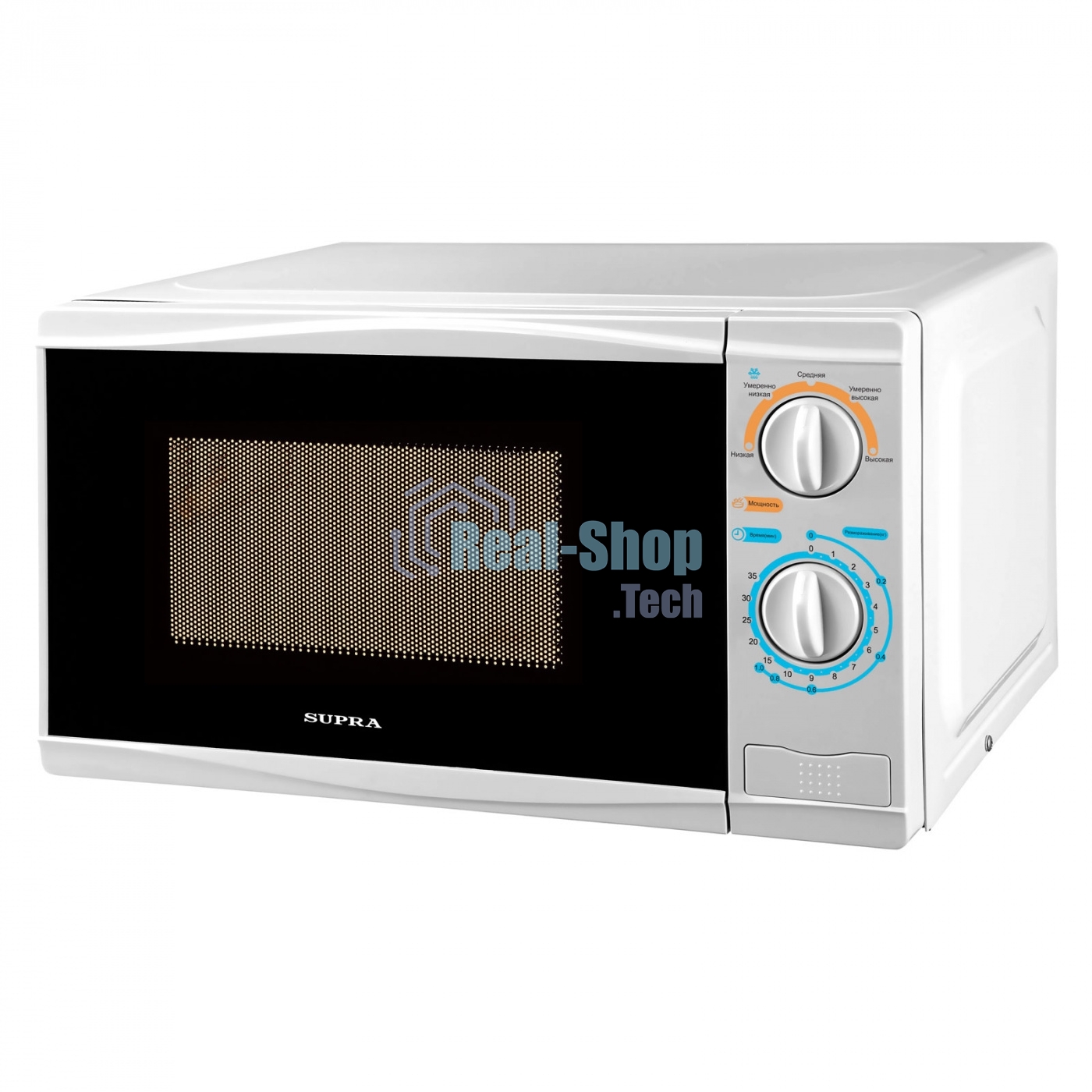 Микроволновая печь SUPRA 20MW75 белый, 20 л, 700 Вт, переключатели - поворотный механизм