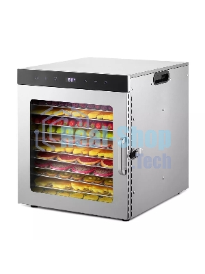 Сушилка для овощей и фруктов Kitfort КТ-1951 12под. 1000Вт нержавеющая сталь