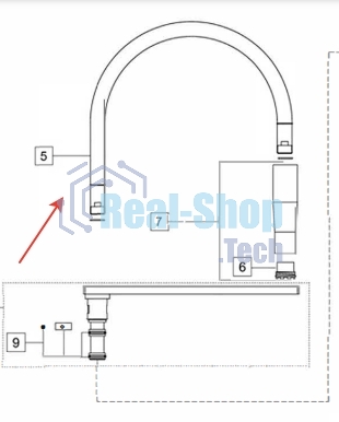 Гибкий шланг излива (гусак) Franke Centinox pro side 133.0191.010