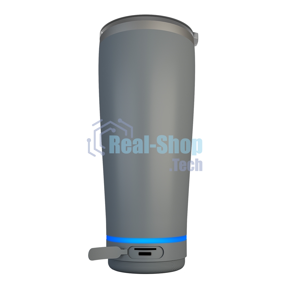 Термокружка с портативной колонкой SOUNDMAX SM-TC001(серый)