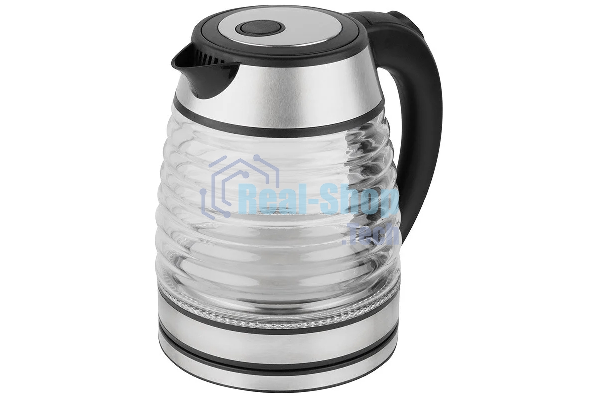 Чайник электрический Homestar HS-1046 1,5 л, стекло/пластик, черный