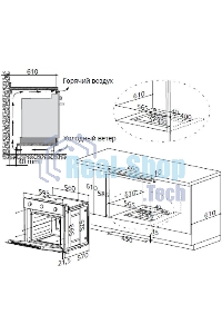 Шкаф духовой газовый Maunfeld EOGC604B, встраиваемый