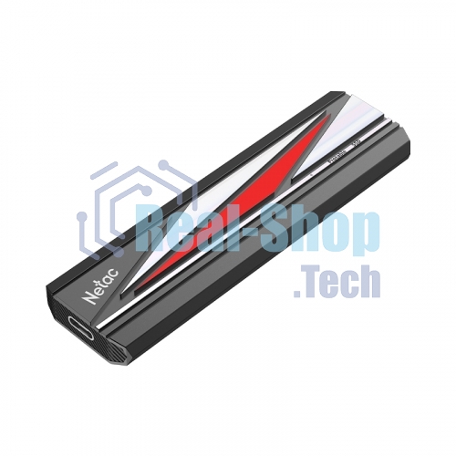 Внешний SSD Netac ZX20L, 256 Gb, USB 3.2 Gen 2x2 Type-C, R/W 2000/1800, черный