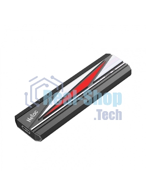 Внешний SSD Netac ZX20L, 256 Gb, USB 3.2 Gen 2x2 Type-C, R/W 2000/1800, черный