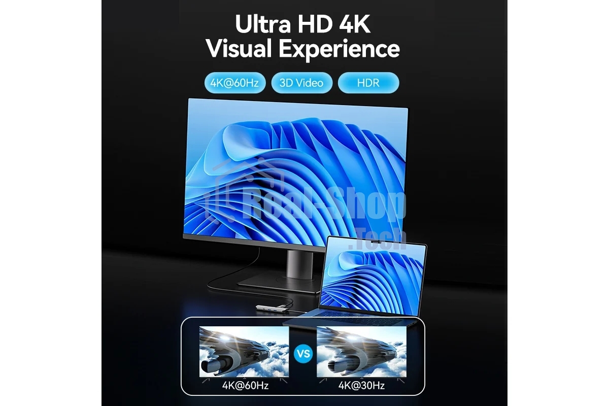 Мультифункциональный хаб Vention USB Type C 9 в 1