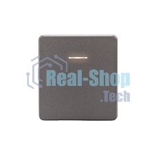 Выключатель Kranz ROUND 1 кл проходной (переключатель) с подсветкой 10А с/у титан