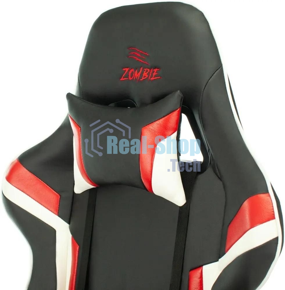 Кресло игровое ZOMBIE Z4, на колесиках, искусственная кожа, черный/красный (viking zombie z4 red)