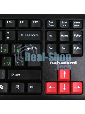 Клавиатура проводная NAKATOMI KN-02U USB черный-красный