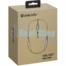 Мышь беспроводная Defender Velvet MB-406 белый, 1600 dpi, радиоканал, Bluetooth, USB, кнопки - 4