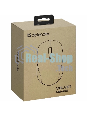 Мышь беспроводная Defender Velvet MB-406 белый, 1600 dpi, радиоканал, Bluetooth, USB, кнопки - 4