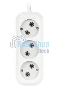 Удлинитель бытовой Smartbuy (SBE-10-3-02-N) 3 гнз х 2,0 ма (10А/2.2 кВт, ПВС 2х1.0)