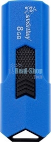 Флешка USB Smartbuy STREAM Blue (SB8GbST-B), 8Gb, USB 2.0, R/W 25/15, синий/черный