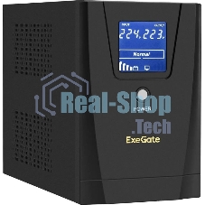 Источник бесперебойного питания ExeGate SpecialPro Smart LLB-1500.LCD.AVR.2SH.3C13 / 1500 ВА / 950 Вт / 3 x IEC 320 C13, 2 x CEE 7 (евророзетка)