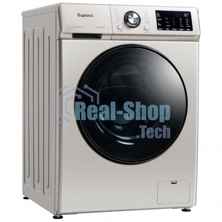 Стиральная машина Бирюса WM-SL1214/15 B золотистый, загрузка фронтальная 12 кг, 1400 об/мин, класс А+++