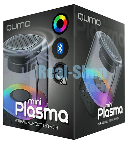 Акустическая система QUMO Plasma mini ВТ 0081 3 ВТ объемное звучание RGb
