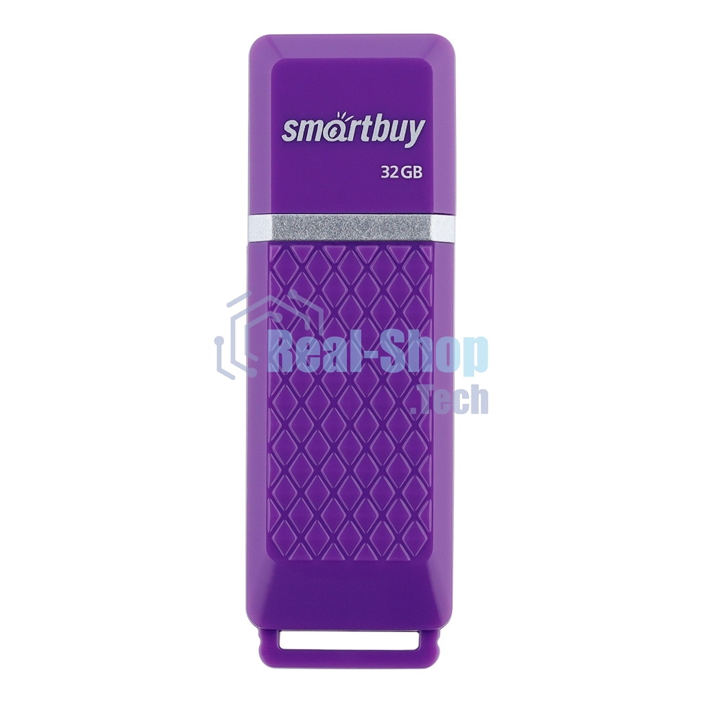 Флешка USB Smartbuy R/W Quartz series Violet (SB32GbQZ-V), 32Gb, USB 2.0, R/W 25/15, фиолетовый