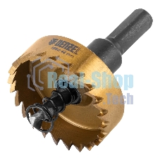 Коронка по металлу Denzel HSS, 42 мм, нитридтитановое покрытие