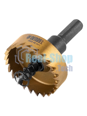 Коронка по металлу Denzel HSS, 42 мм, нитридтитановое покрытие