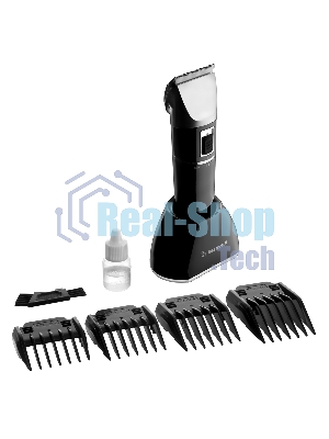 Машинка для стрижки BRAYER BR3402, LED-дисплей, 4 насад, турбо, титан. покр, регу. высоты лезвий
