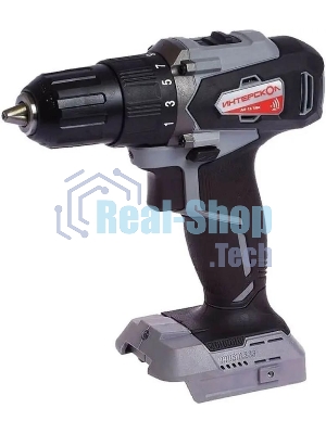 Дрель-шуруповерт аккумуляторная ИНТЕРСКОЛ ДА-13/18ВК, Аккумуляторный, 18В, Без АКБ и ЗУ, Кейс