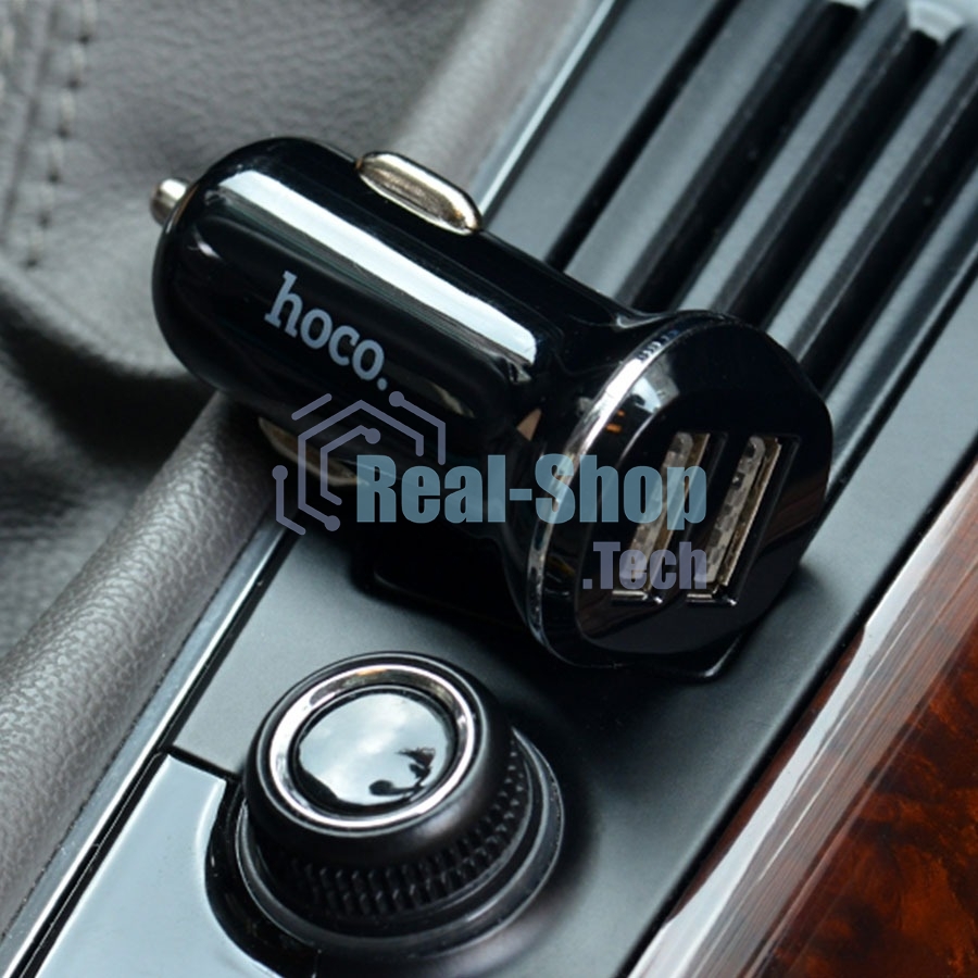Автомобильная зарядка HOCO Z1 2xUSB, 2.1A, 11W, черный