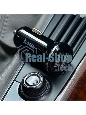 Автомобильная зарядка HOCO Z1 2xUSB, 2.1A, 11W, черный