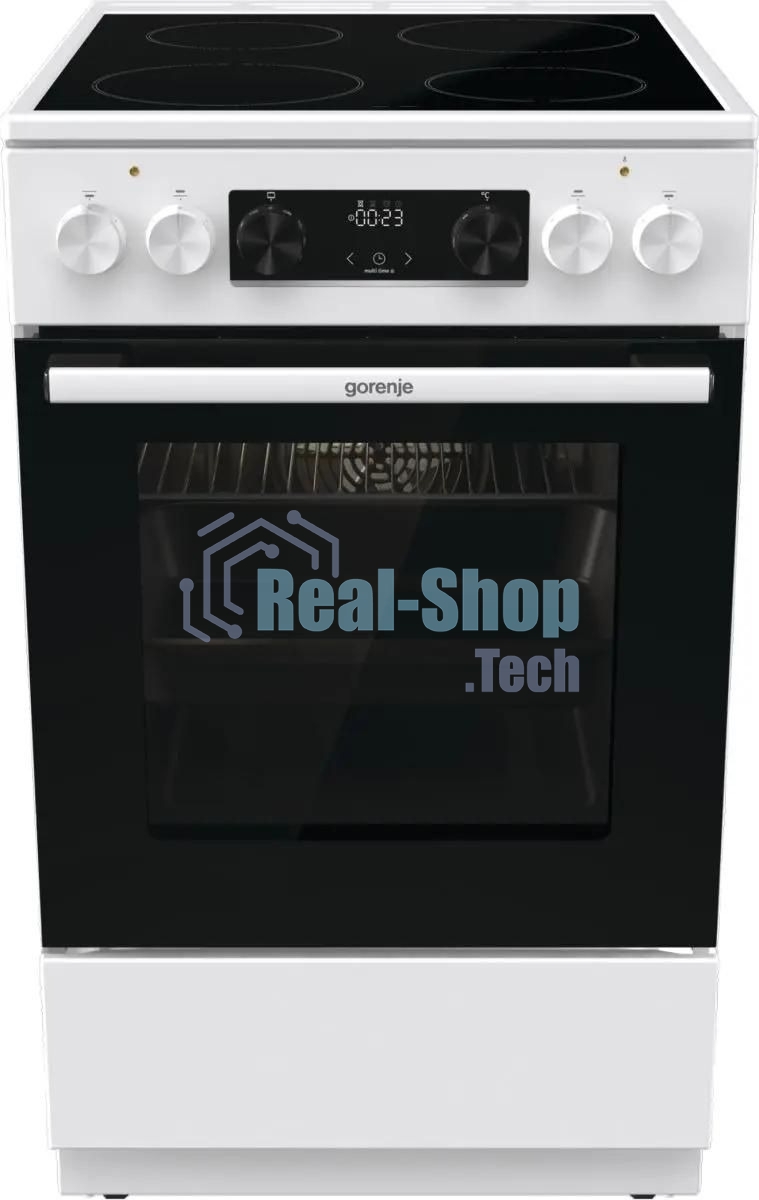 Плита электрическая Gorenje GEC5C61WG белый, конфорок 4 электрических, духовка 70 л, 50 см x 85 см x 59.4 см (без крышки)