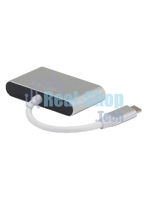 Кард-ридер Digma CR-С2501-S/серебристый/SD/TF/micro-SD/USB Type-C/алюминий