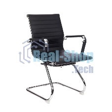 Кресло компьютерное Бюрократ CH-883-LOW-V/BLACK черный, искусственная кожа, низкая спинка, в коробке 2 шт, цена за 1 шт