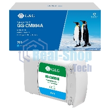 Картридж струйный G&G GG-CM994A 761 голубой (400 мл) для HP Designjet T7100/T7200 Картридж струйный G&G GG-CM994A 761 голубой (400 мл) для HP Designjet T7100/T7200
