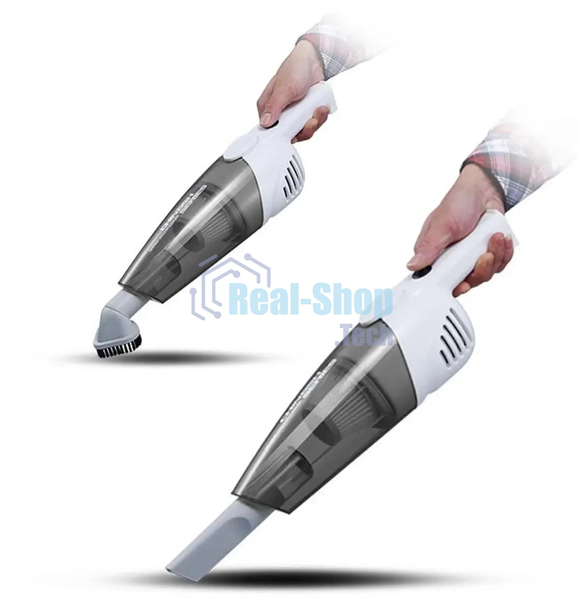 Пылесос вертикальный Deerma DX118C белый/серый, питание от сети, 140 Вт, уборка сухая, пылесборник 1.2 л