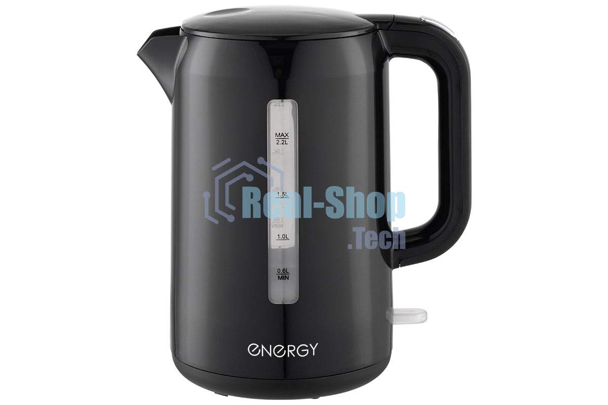 Чайник электрический Energy E-225 2.2л, пластик, черный