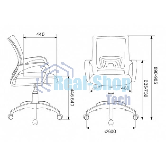 Кресло компьютерное Бюрократ CH-695NLT красный TW-35N сиденье черный TW-11, сетка/ткань, крестовина пластик